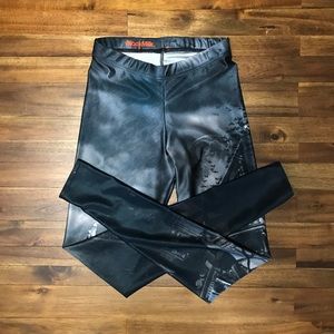 Rare Blackmilk Black/Grey Haunted House Leggings